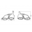 Koncovka tlumiče 126x74mm vstup 51mm Mercedes C63 AMG