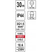 Prodlužovák bubnový 4zásuvky IP44 16A  30 m