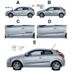 Boční lišty dveří (F-16/14), Honda Civic, 2006+, 5 dveř.