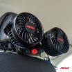 Autoventilátor na opěrku hlavy s USB nabíječkou 12V