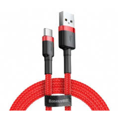 Kábel USB na USB-C Baseus Cafule 1,5A 1m červený