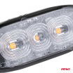 Plochá výstražná blikající lampa 3 LED R65 R10 12-24V 