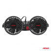 Autoventilátor na opěrku hlavy s USB nabíječkou 12V