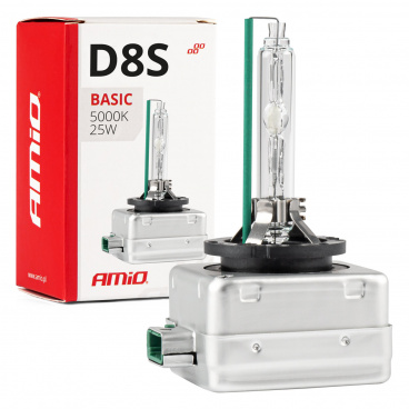 Xenonová žárovka výbojka hid xenon D8S 25W 5000K AMiO BASIC AMIO-02952
