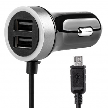 Autonabíječka PCH PRO-01 microUSB + 2x USB 2.4A 12V 24V 