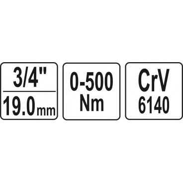 Momentový klíč 3/4" výchylný 0-500Nm