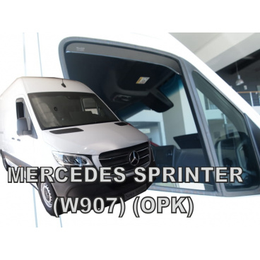 Větrné clony,  ofuky oken (deflektory, plexi), Mercedes Sprinter III W907 2018+ 2. dveř. krátké