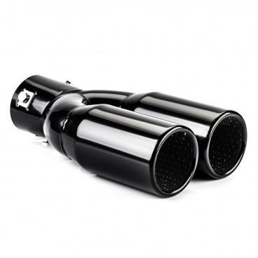 Sportovní nerez koncovka dual 2x63 mm černá